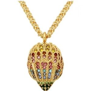 Kurt Geiger Gold-Tone Multicolor Crystal Eagle Pendant Necklace